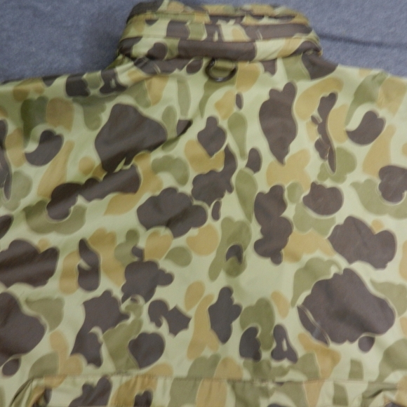 VINTAGE Hodgman Wading Jacket Size XL Duck Frog Camo Nylon Fishing Lakestream - Picture 15 of 16